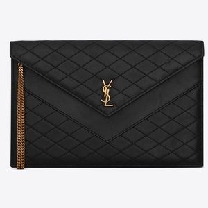 GABY DOUBLE-FLAP CHAIN POUCH IN LAMBSKIN